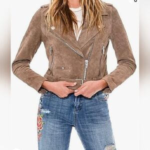 BLANKNYC Women's Luxury Clothing Cropped Comfortable Suede Leather Motor…